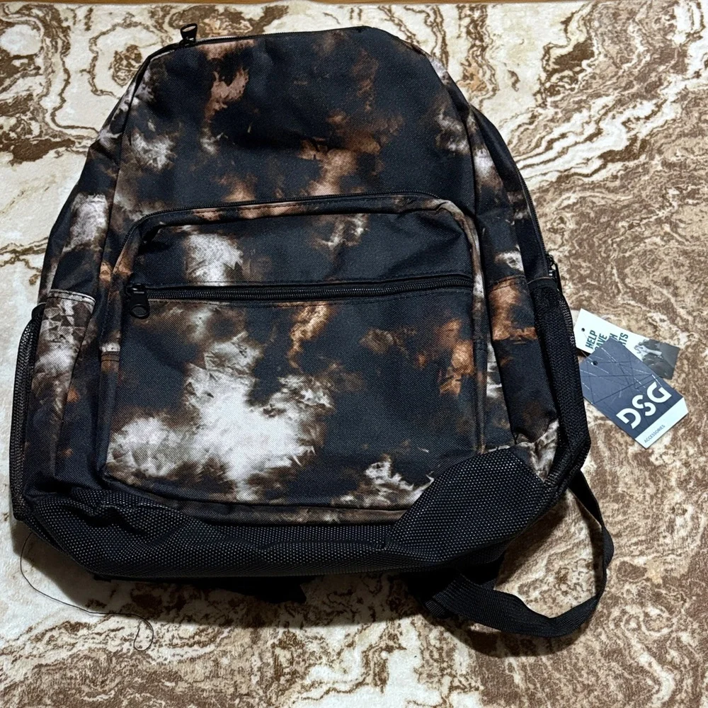 DSG Tie-Dye Black and Brown Men's Backpack